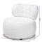 Baxton Studio Tayla Modern & Contemporary White Fabric Upholstered and Black Metal Accent Chair 204-12578 - alternate 6